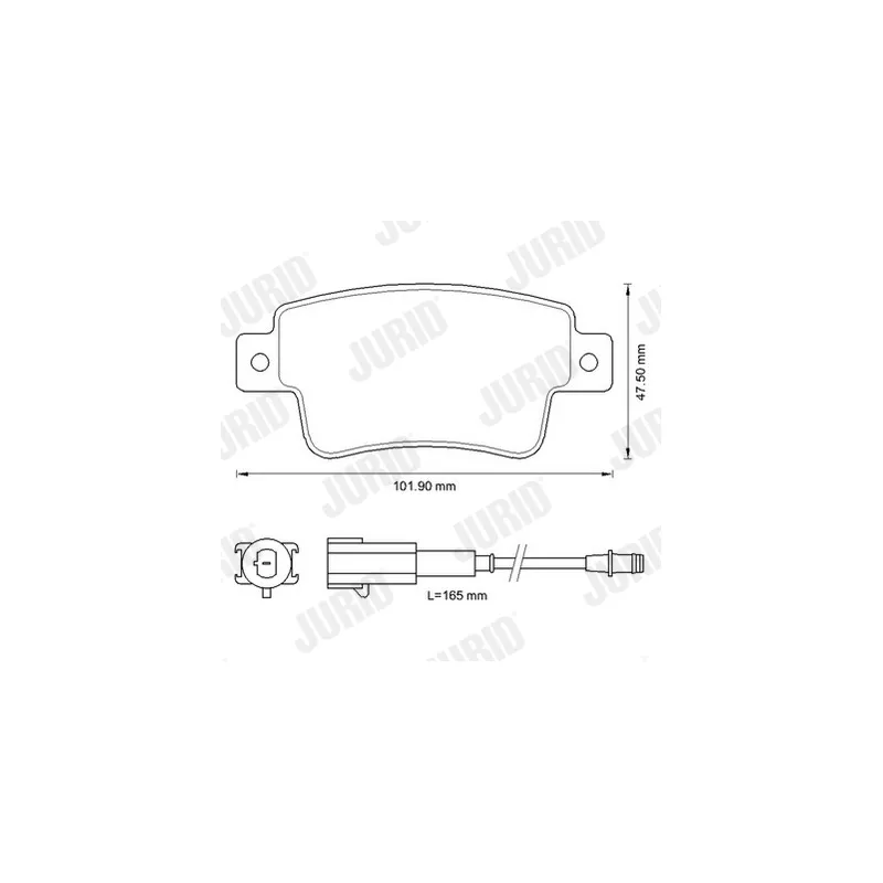 Jeu de 4 plaquettes de frein arrière JURID 573345J - Visuel 1