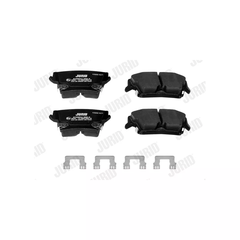 Jeu de 4 plaquettes de frein arrière JURID 573684J - Visuel 2