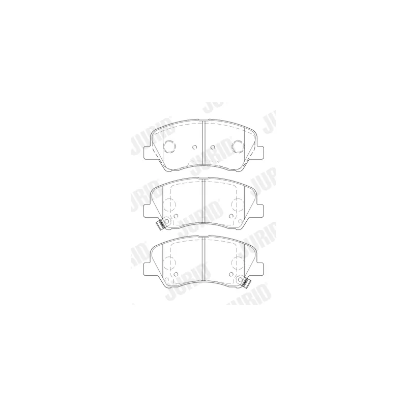Jeu de 4 plaquettes de frein avant JURID 573866J - Visuel 1