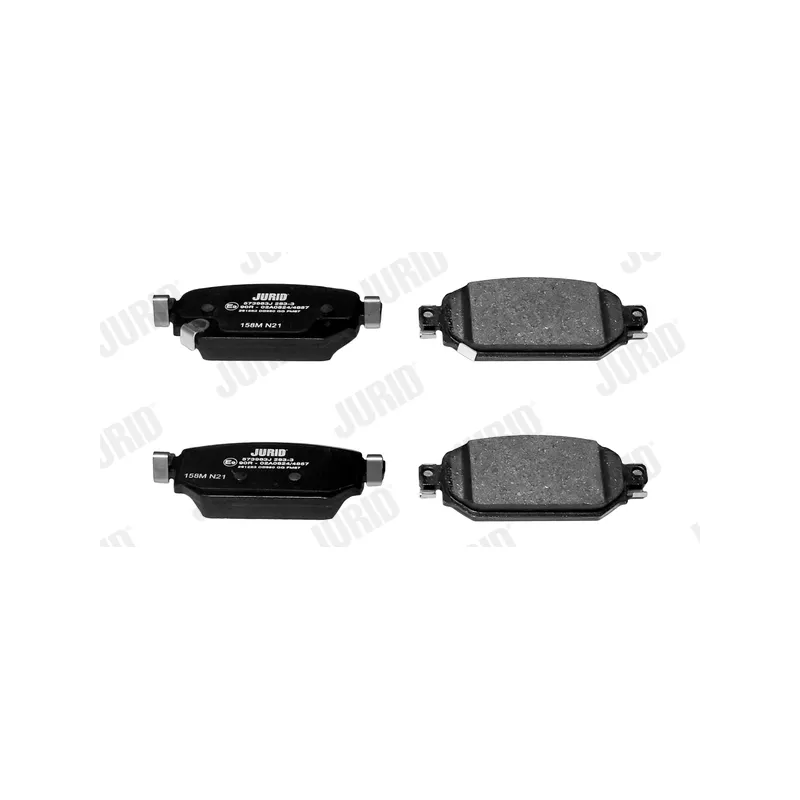 Jeu de 4 plaquettes de frein arrière JURID 573983J - Visuel 2