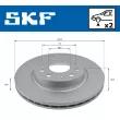 SKF VKBD 80012 V2 - Jeu de 2 disques de frein arrière
