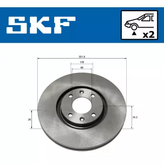 Jeu De Disques Et Plaquettes De Frein Avant Pour Peugeot SV 250 2001-2002 - Neuf Générique