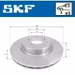SKF VKBD 80219 V1 - Jeu de 2 disques de frein avant