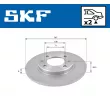 SKF VKBD 90169 S2 - Jeu de 2 disques de frein arrière