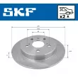 SKF VKBD 90214 S2 - Jeu de 2 disques de frein arrière