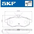 SKF VKBP 80041 - Jeu de 4 plaquettes de frein avant