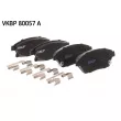 SKF VKBP 80057 A - Jeu de 4 plaquettes de frein avant