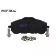 SKF VKBP 80067 - Jeu de 4 plaquettes de frein avant