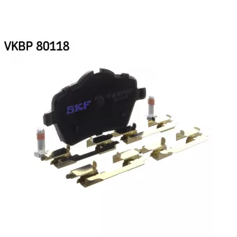 Jeu de 4 plaquettes de frein avant SKF VKBP 80118