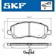SKF VKBP 80169 A - Jeu de 4 plaquettes de frein avant