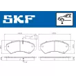 SKF VKBP 80210 E - Jeu de 4 plaquettes de frein avant
