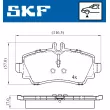 SKF VKBP 80220 - Jeu de 4 plaquettes de frein avant