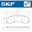 SKF VKBP 80251 - Jeu de 4 plaquettes de frein