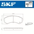 SKF VKBP 80252 A - Jeu de 4 plaquettes de frein avant