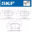 SKF VKBP 80301 A - Jeu de 4 plaquettes de frein avant