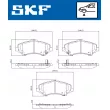 SKF VKBP 80334 A - Jeu de 4 plaquettes de frein avant