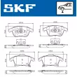 SKF VKBP 80359 A - Jeu de 4 plaquettes de frein avant