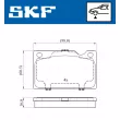 SKF VKBP 80388 - Jeu de 4 plaquettes de frein avant