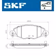 SKF VKBP 80447 E - Jeu de 4 plaquettes de frein avant