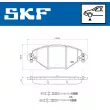 SKF VKBP 80463 E - Jeu de 4 plaquettes de frein avant