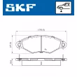 SKF VKBP 80470 - Jeu de 4 plaquettes de frein avant