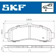 SKF VKBP 80492 - Jeu de 4 plaquettes de frein avant