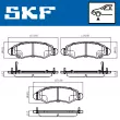 SKF VKBP 80500 A - Jeu de 4 plaquettes de frein avant