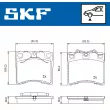 SKF VKBP 80536 - Jeu de 4 plaquettes de frein avant