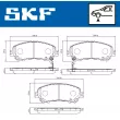 SKF VKBP 80557 A - Jeu de 4 plaquettes de frein avant