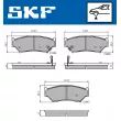 SKF VKBP 80572 A - Jeu de 4 plaquettes de frein avant