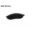 SKF VKBP 80578 A - Jeu de 4 plaquettes de frein avant