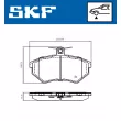 SKF VKBP 80668 - Jeu de 4 plaquettes de frein avant