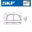 SKF VKBP 80817 A - Jeu de 4 plaquettes de frein avant