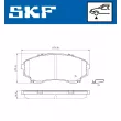 SKF VKBP 80822 A - Jeu de 4 plaquettes de frein avant