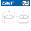 SKF VKBP 80864 A - Jeu de 4 plaquettes de frein avant