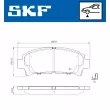 SKF VKBP 80891 A - Jeu de 4 plaquettes de frein avant