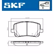 SKF VKBP 80943 - Jeu de 4 plaquettes de frein avant