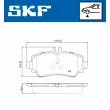 SKF VKBP 80955 - Jeu de 4 plaquettes de frein avant