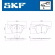 SKF VKBP 81006 - Jeu de 4 plaquettes de frein avant