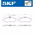 SKF VKBP 81030 E - Jeu de 4 plaquettes de frein avant
