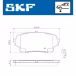 SKF VKBP 81091 A - Jeu de 4 plaquettes de frein avant
