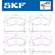 SKF VKBP 81107 A - Jeu de 4 plaquettes de frein avant