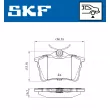 SKF VKBP 90036 - Jeu de 4 plaquettes de frein arrière