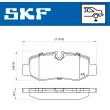 SKF VKBP 90080 - Jeu de 4 plaquettes de frein arrière