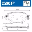 SKF VKBP 90170 - Jeu de 4 plaquettes de frein arrière
