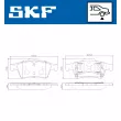 SKF VKBP 90178 - Jeu de 4 plaquettes de frein arrière