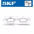 SKF VKBP 90271 - Jeu de 4 plaquettes de frein arrière