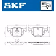 SKF VKBP 90279 - Jeu de 4 plaquettes de frein arrière