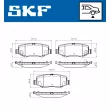 SKF VKBP 90374 A - Jeu de 4 plaquettes de frein arrière
