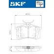 SKF VKBP 90440 E - Jeu de 4 plaquettes de frein arrière